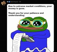 Image result for Sad Pepe the Frog Money