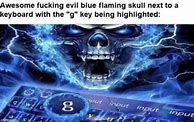 Image result for Blue Flaming Skull Meme