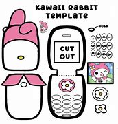 Image result for Hello Kitty Flip Phone Paper Template