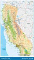 Image result for Physical Map of California No Labels