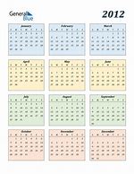 Image result for Calendar for 2012