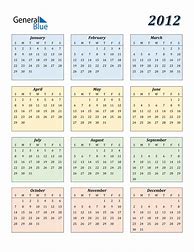 Image result for 2012 Calendar to View