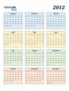 Image result for 2012 Calendar with Week Numbers