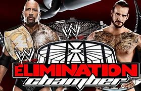 Image result for CM Punk vs The Rock Elimination Chamber