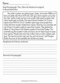 Image result for Free Printable Summary Worksheets