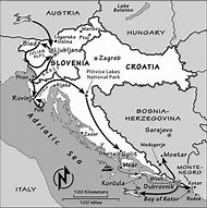 Image result for Slovenia Croatia Montenegro Map