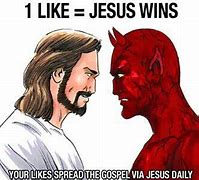 Image result for Jesus and Lucifer Meme