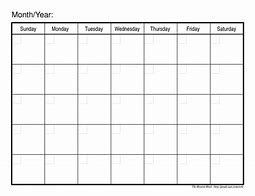 Image result for Month at a Glance Blank Calendar Template