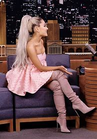 Image result for Ariana Grande Pink Satin Dress