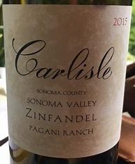 Image result for Carlisle Zinfandel Sonoma Valley