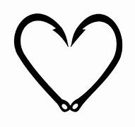 Image result for Heart Fishing Hook Decal