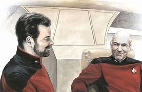 Image result for Riker Picard Holding Hands