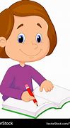 Image result for Girl Cartoon Reading or Writing