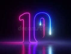 Image result for Neon Number 10