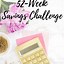 Image result for 52 Week Money Saving Challenge Printable