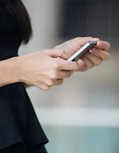 Image result for Woman Holding Mobile Phone