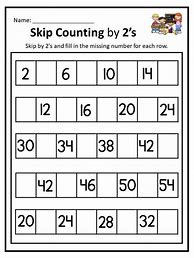 Image result for Skip Counnting 2s 10s Outline Worksheet