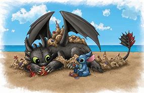 Image result for Stitch and Toothless Meet