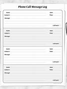 Image result for Phone Call Log Template Printable