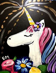 Image result for Unicorn Canvas Painting