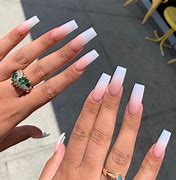 Image result for Long Pink Acrylic Nails Tapered Square