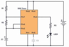 Image result for 555 Timer Circuit for LED