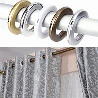 Image result for Curtain Rod Rings for Curtains