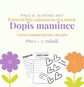 Image result for Dopis Pro Maminku