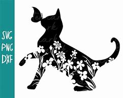 Image result for Floral Cat SVG