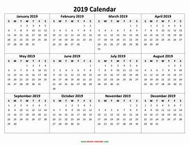 Image result for Full Year Calendar 2019