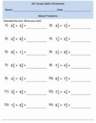 Image result for Easy 5th Grade Math Worksheets