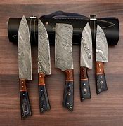 Image result for Damascus Butcher Knife Set