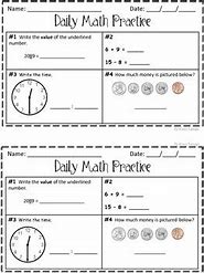 Image result for 2nd Grade Daily Math Worksheets