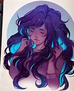 Image result for Galaxy Hair Girl Drawing