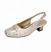 Image result for Gold Low Heel Shoes