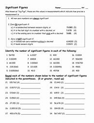 Image result for Significant Figures and Scientific Notation Worksheet