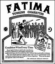 Image result for Advert Fatima Cigarettes