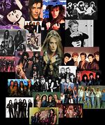 Image result for 80s Rock Band Collage