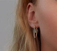 Image result for Large Gold Paper Clip Earrings