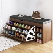 Image result for 3 Foot Bench with Hidden Shoe Storage