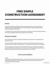 Image result for Free Construction Contract Agreement Template