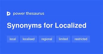 Image result for Localized Synonym