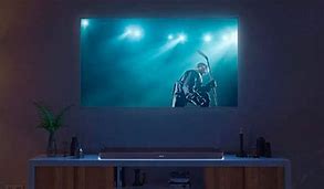 Image result for TV with Sound Bar Flush