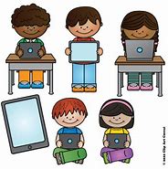 Image result for Kids Using iPad Clip Art
