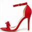 Image result for Red High Heels with Ankle Strap