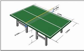 Image result for A Drowing of a Labeled Table Tennis Board