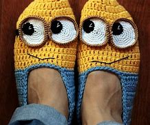 Image result for Crochet Minion Slippers Pattern for Adults