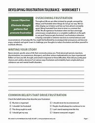Image result for Frustration Cycle for Adults Worksheets