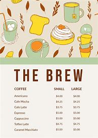 Image result for Coffee Shop Menu Templates Free