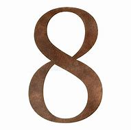 Image result for Colored White Number 8 Colored Brown Number 9